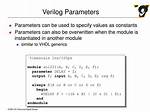 Verilog Parameters with Parametric Width