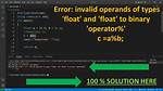 Very Basic C++ Program Issue - Invalid Operands to Binary Expression