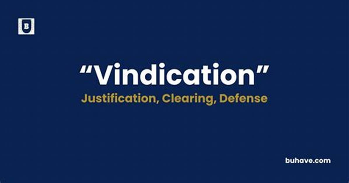 Vindication Meaning