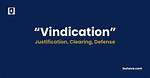 Vindication Meaning