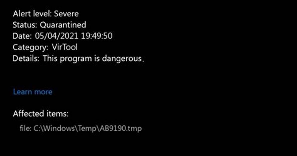 Virtool: Win32/Obfuscator