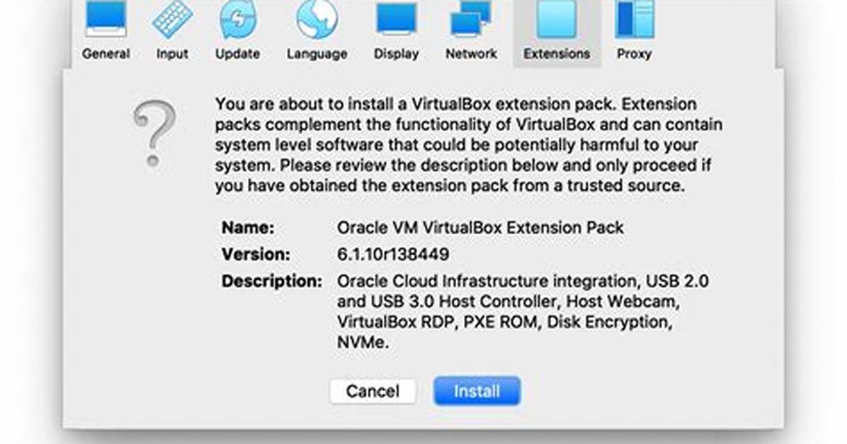 Virtualbox Extension Pack