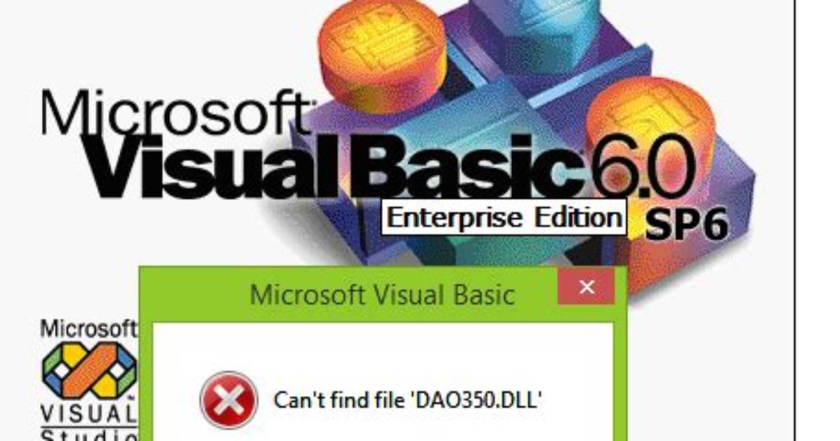 Visual Basic 6 Cannot Find Dao350 Dll