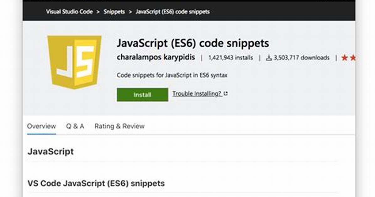 Vs Code with Es6