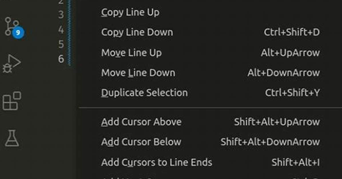 Vscode Column Selection with Keyboard
