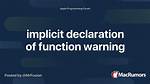 Warning: Implicit Declaration of Function