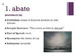 Was Does Abated Mean?