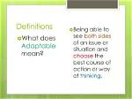Was Does Adaptable Mean?