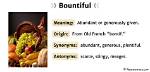 Was Does Bountiful Mean?