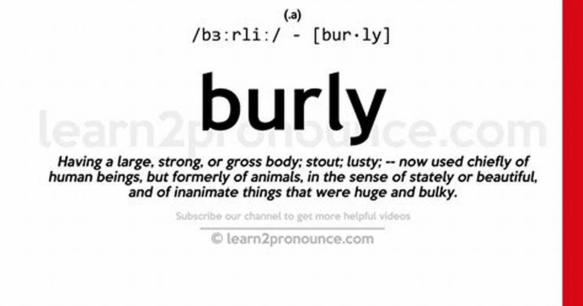 Was Does Burly Mean?