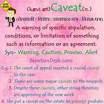 Was Does Caveat Mean?
