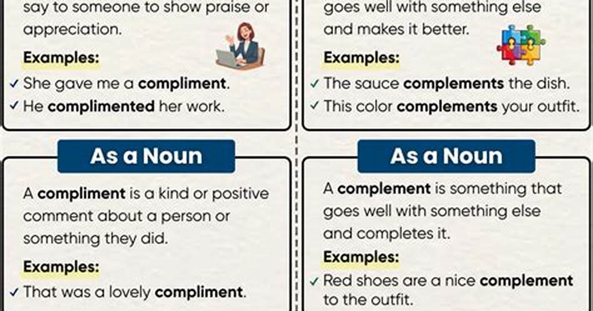 Was Does Compliment Mean?