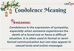 Was Does Condolence Mean?