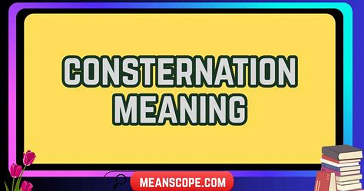 Was Does Consternation Mean?