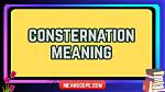 Was Does Consternation Mean?