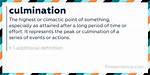 Was Does Culmination Mean?