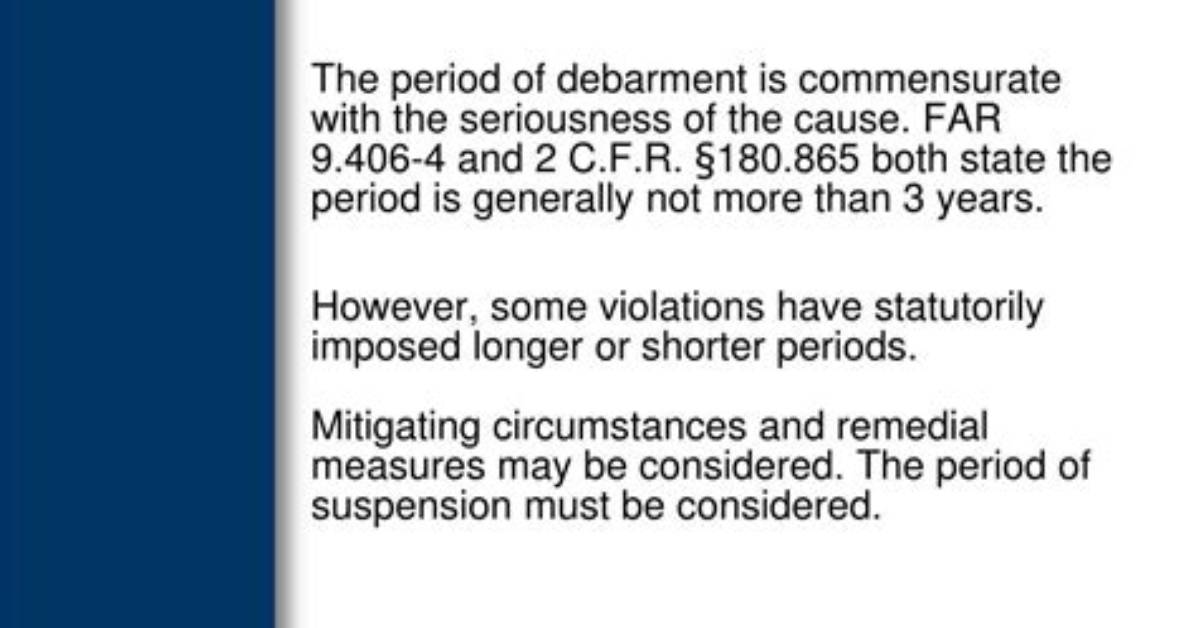Was Does Debarment Mean?