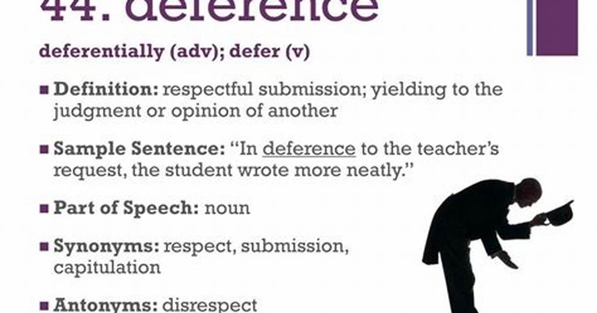 Was Does Deference Mean?