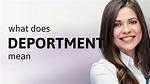 Was Does Deportment Mean?