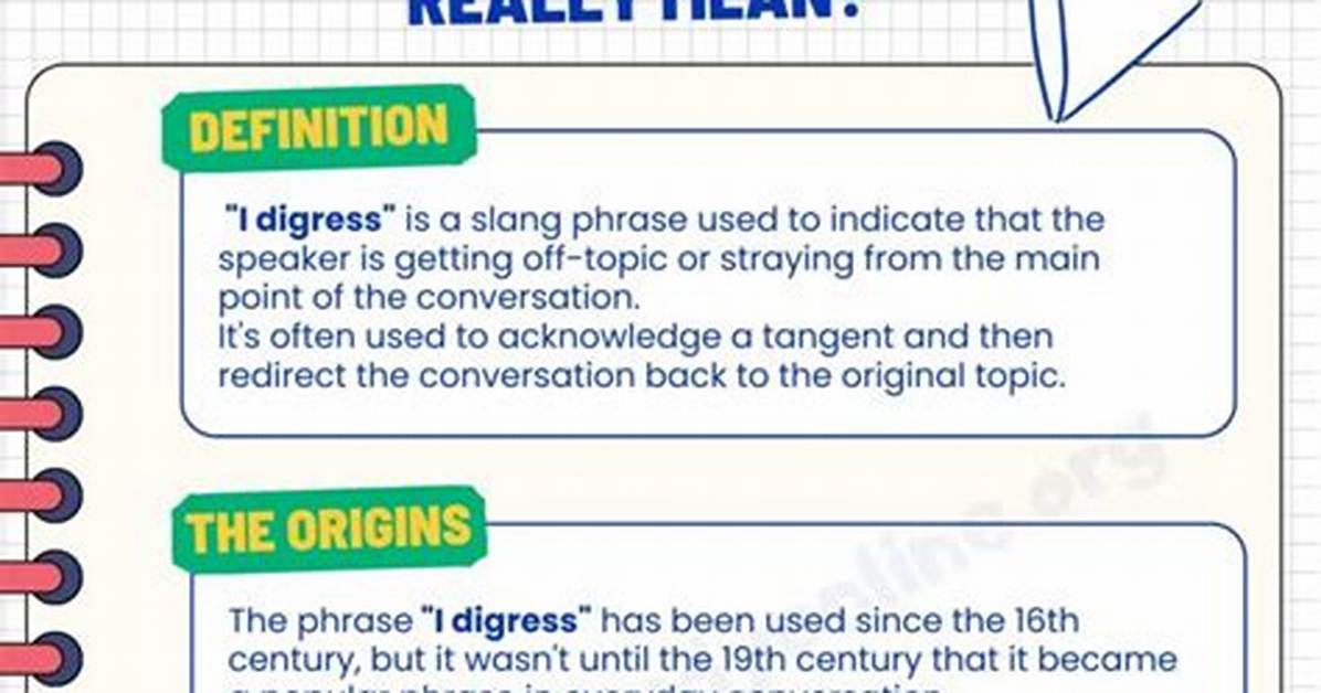 Was Does Digress Mean?