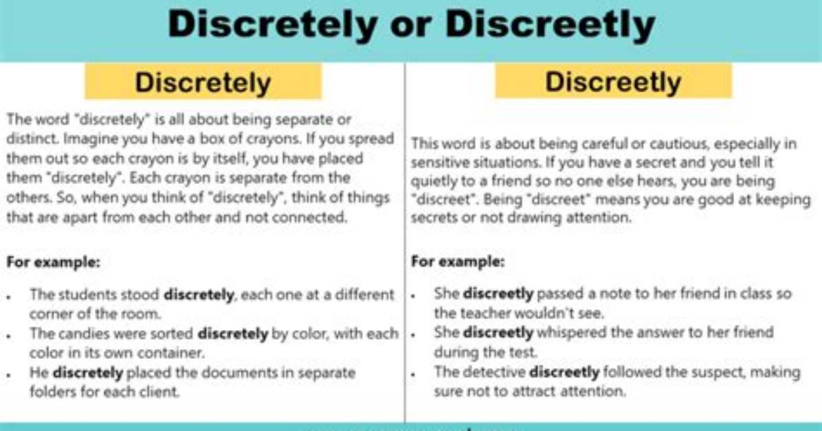 Was Does Discreetly Mean?
