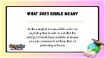 Was Does Edible Mean?