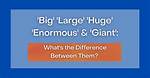 Was Does Enormous Mean?