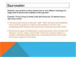 Was Does Equivocate Mean?
