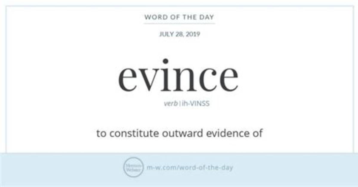 Was Does Evince Mean?