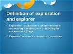 Was Does Exploration Mean?