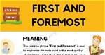 Was Does Foremost Mean?