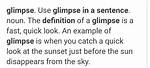 Was Does Glimpse Mean?
