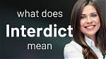 Was Does Interdict Mean?