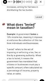 Was Does Levied Mean?