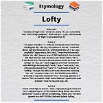 Was Does Lofty Mean?
