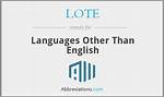 Was Does Lote Mean?