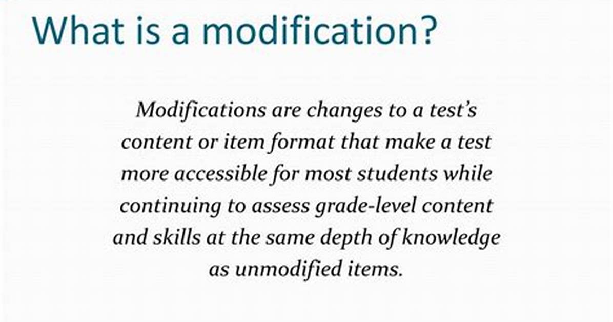 Was Does Modification Mean?