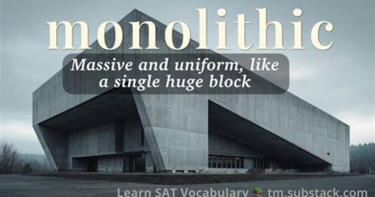 Was Does Monolithic Mean?