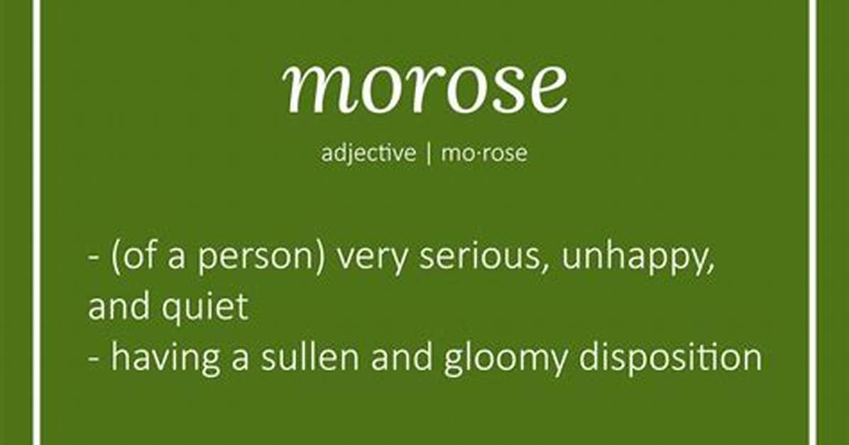 Was Does Morose Mean?