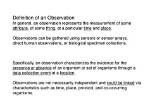 Was Does Observation Mean?