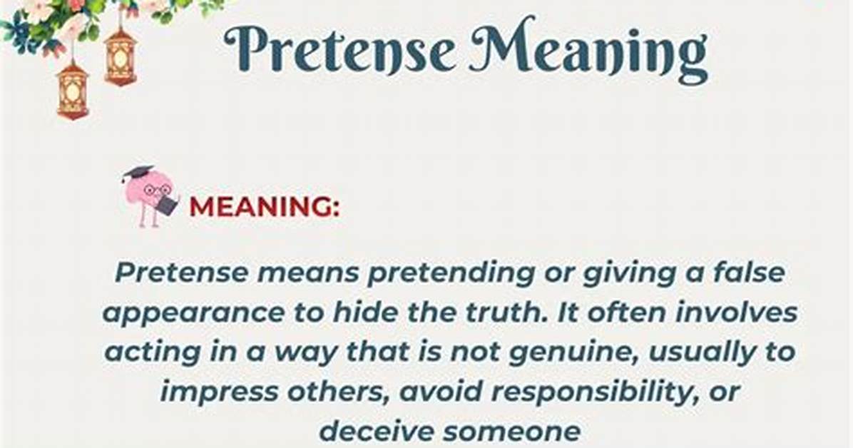 Was Does Pretense Mean?
