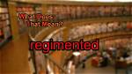 Was Does Regimented Mean?