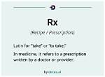 Was Does Rx Mean?