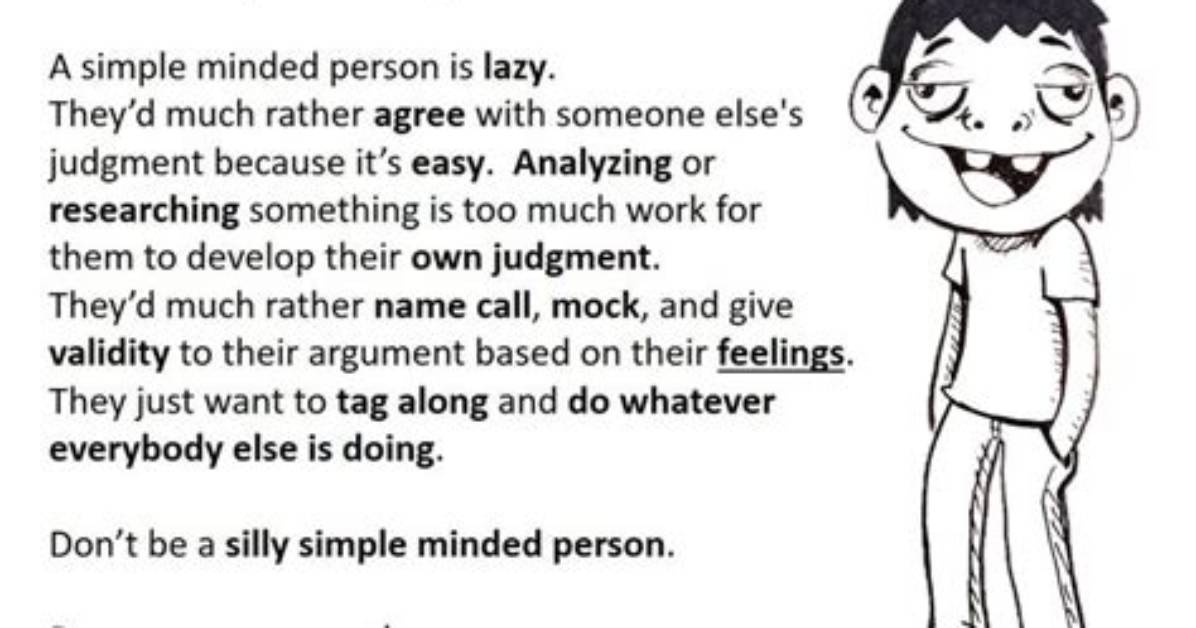 Was Does Simple Minded Mean?