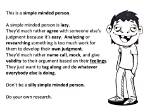 Was Does Simple Minded Mean?