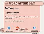 Was Does Suffice Mean?