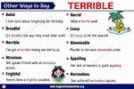 Was Does Terrible Mean?