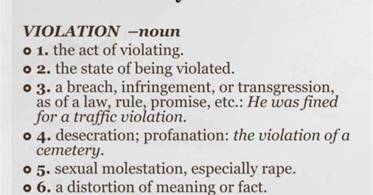 Was Does Violated Mean?