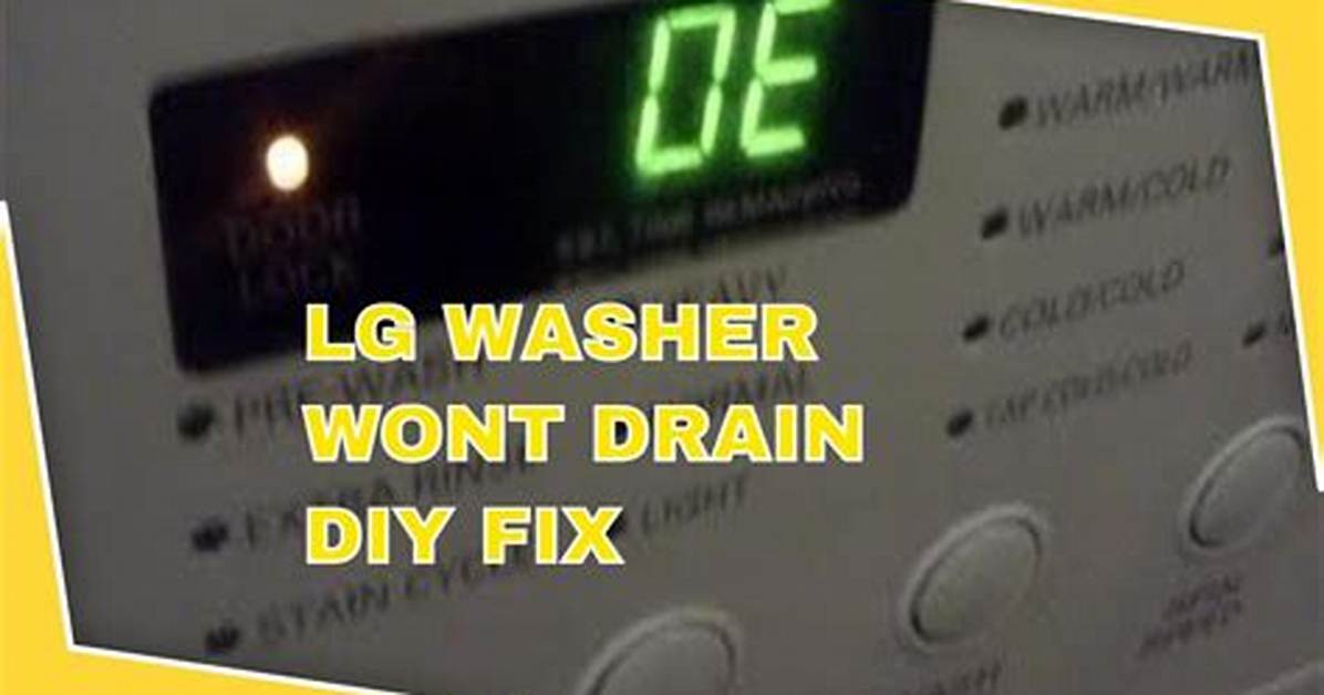 Washer Doesn T Drain