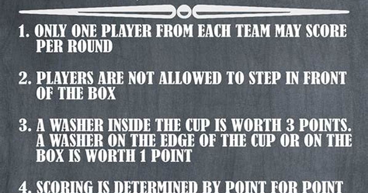 Washer Toss Rules
